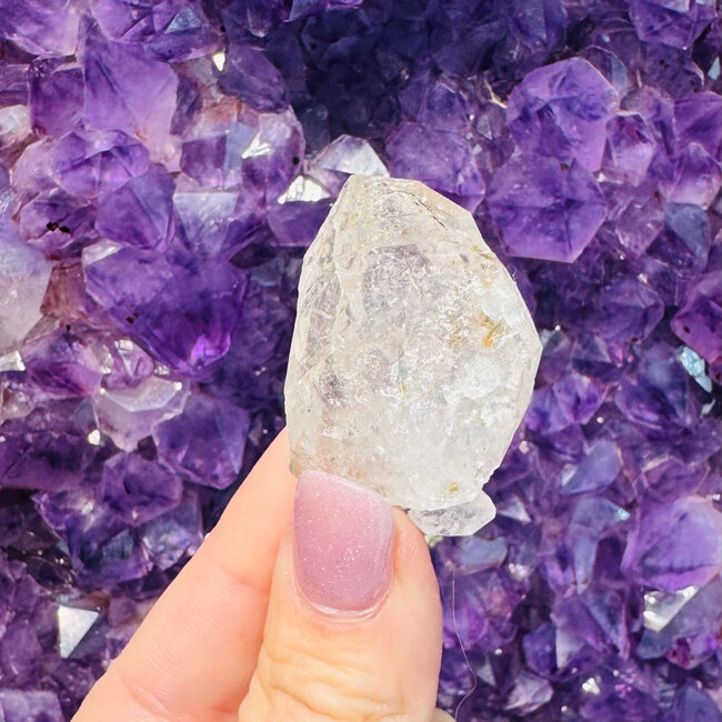 Elestial (Skeletal Window Jacare Alligator) Clear Crystal Quartz - Medium - Rough Raw Natural