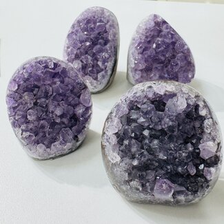 Amethyst Druzy (A Grade) - Flat Cut Base (Small) - Rough Raw Natural