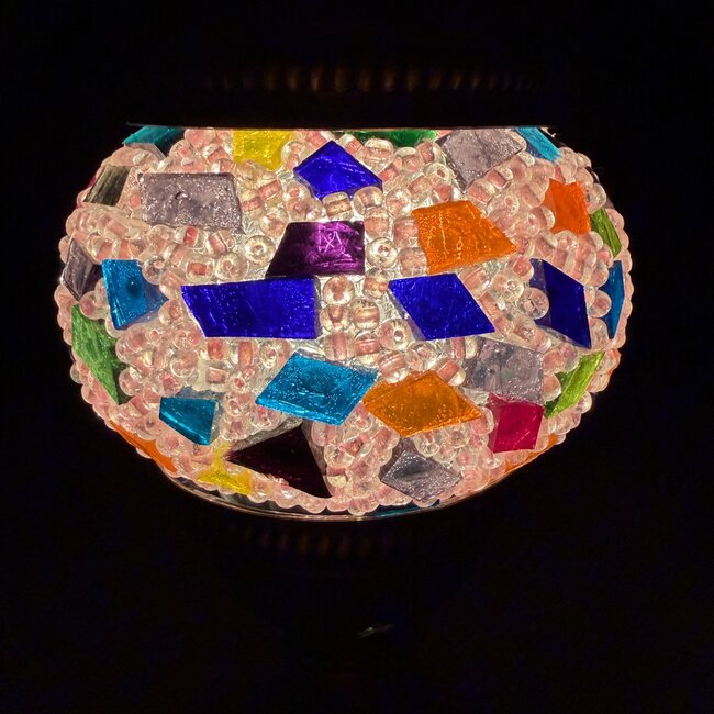 Turkish Mosaic Table Lamp #31 - Extra Small Globe