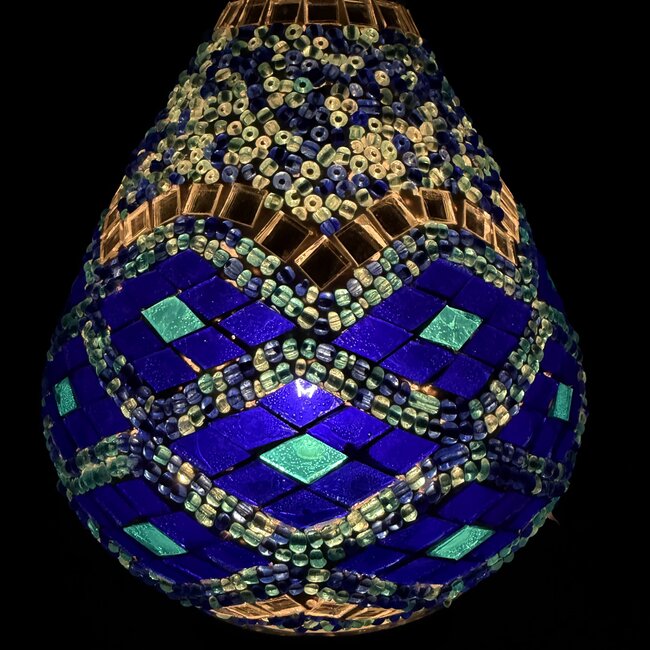 Turkish Mosaic Table Lamp #38 - Large Globe