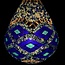 Turkish Mosaic Table Lamp #38 - Teardrop Blue - Medium