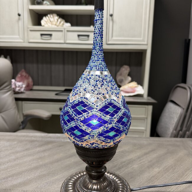 Turkish Mosaic Table Lamp #38 - Large Globe