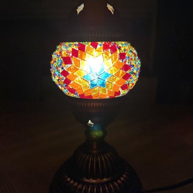 Turkish Mosaic Table Lamp #21 - Small Globe
