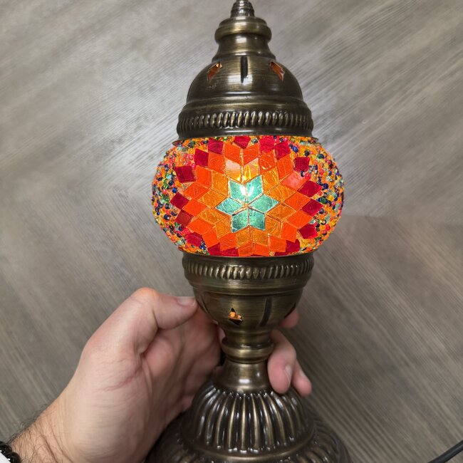 Turkish Mosaic Table Lamp #21 - Small Globe