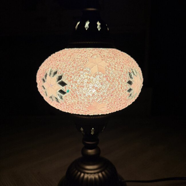 Turkish Mosaic Table Lamp #24 - Medium Globe