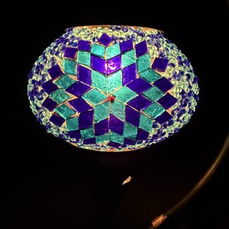 Turkish Crescent Moon Table Lamp #34 - Medium Globe