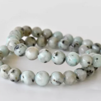 Kiwi Jasper (Amazon River Stone Sesame Seed Jasper) Bracelets - 6mm