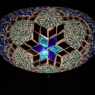 Turkish Mosaic Table Lamp #35 - Large Globe