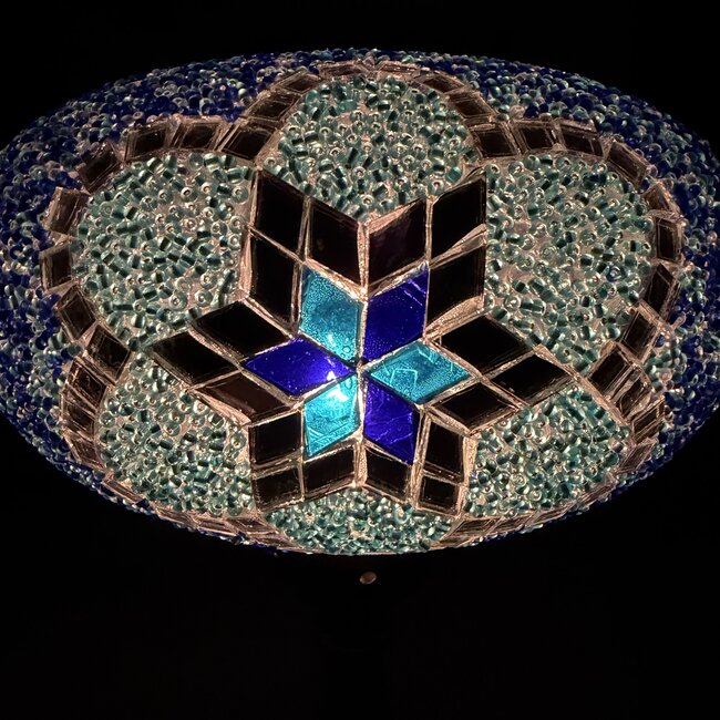 Turkish Mosaic Table Lamp #35 - Large Globe