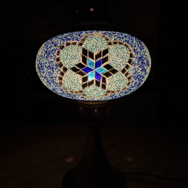 Turkish Mosaic Table Lamp #35 - Large Globe