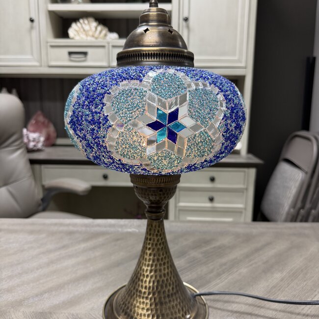 Turkish Mosaic Table Lamp #35 - Large Globe