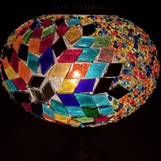 Turkish Mosaic Table Lamp #14 - Medium Globe