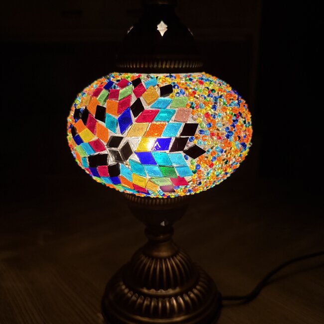 Turkish Mosaic Table Lamp #14 - Medium Globe