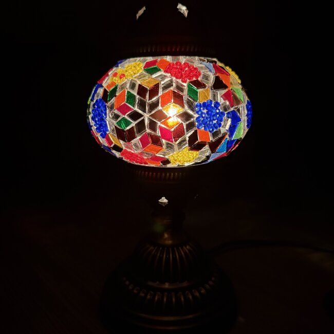 Turkish Mosaic Table Lamp #20 - Small Globe