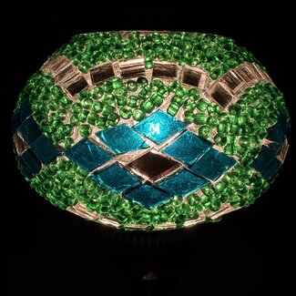 Turkish Mosaic Table Lamp #29 - Small Globe