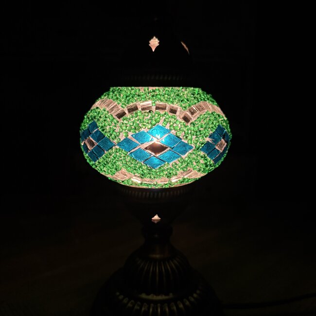 Turkish Mosaic Table Lamp #29 - Small Globe