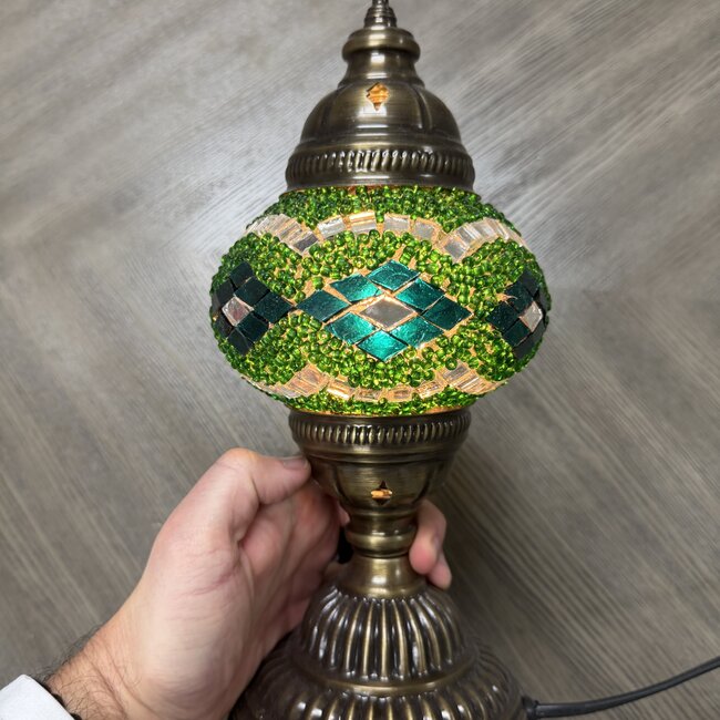 Turkish Mosaic Table Lamp #29 - Small Globe