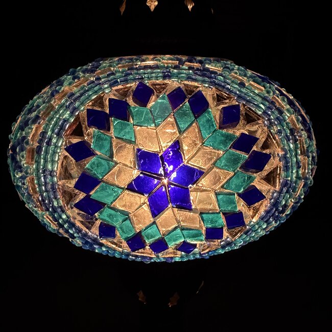 Turkish Mosaic Table Lamp #17 - Medium Globe