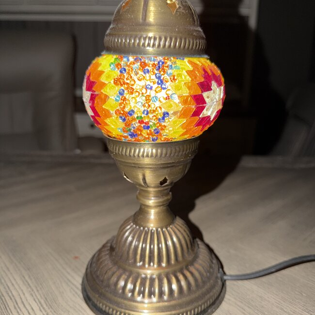 Turkish Mosaic Table Lamp #10 - Extra Small Globe