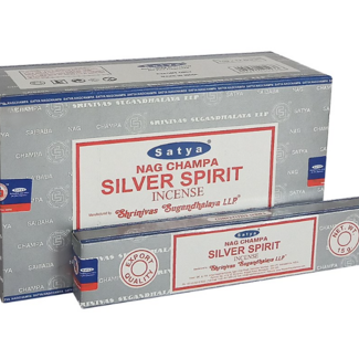 Silver Spirit Incense - 12 Sticks in Box 15g - Satya Nag Champa