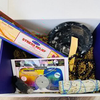 Ground & Protect Kit Set - Smoky Quartz, Black Tourmaline, Hematite, Sage, Palo, Grounding Pendant