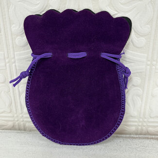 Velvet Bags Purple Indigo Violet-Accessory Crystal Pouch Draw String Medicine - (5x3.5") Medium