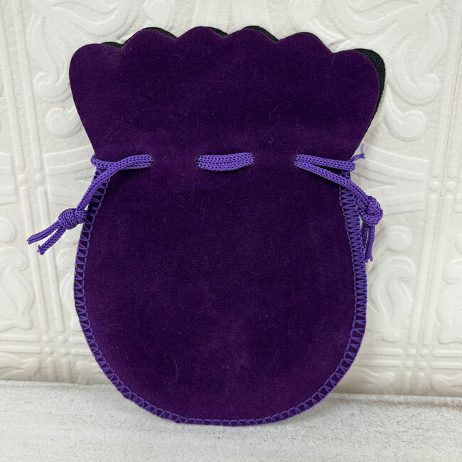 Velvet Bags Purple Indigo Violet-Accessory Crystal Pouch Draw String Medicine - (5x3.5") Medium
