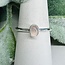 Rose Quartz Rings - Size 7 Oval Stackable - Bezel Set Sterling Silver