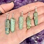 Turquoise Pendants - Wire Wrapped Faceted Points - Silver Plated