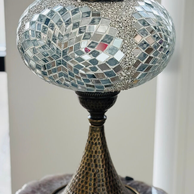 Turkish Mosaic Table Lamp #39 - Large Globe