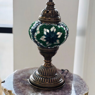 Turkish Mosaic Table Lamp #40 - Small Globe