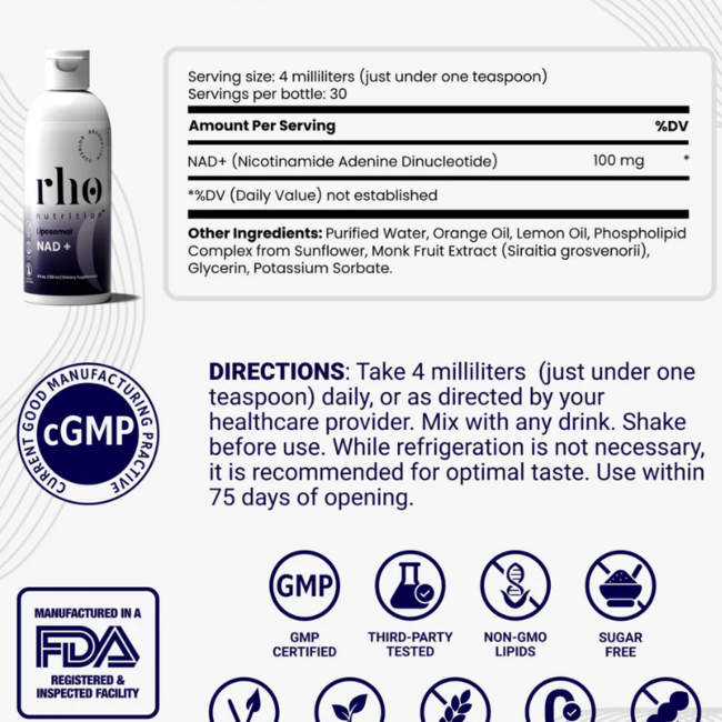 Liposomal NAD+ - Rho Nutrition