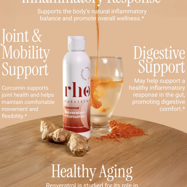 Liposomal Curcumin + Resveratrol - Rho Nutrition