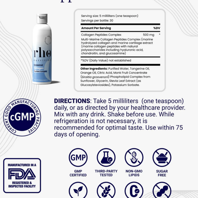 Liposomal Collagen Peptides - Rho Nutrition