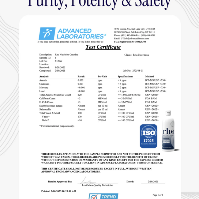 Liposomal Creatine Monohydrate - Rho Nutrition