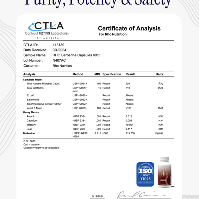 Liposomal Berberine - Rho Nutrition