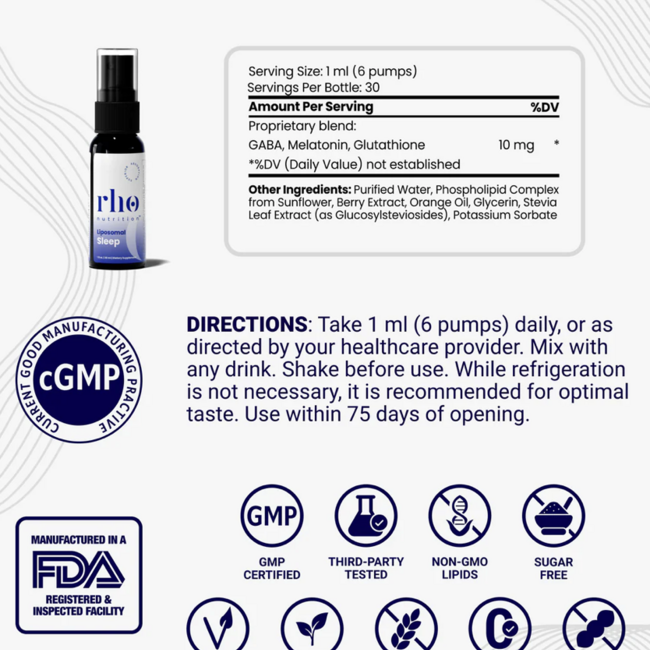 Liposomal Sleep Formula - Rho Nutrition