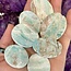 Blue Aragonite Worry (Thumb Fidget Relaxation Pocket)  Stones - Small Oval
