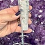 Rainbow Moonstone Faceted Wand on Silver Stand Pin