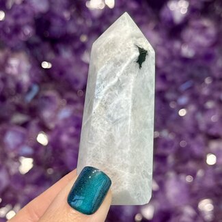 Rainbow Moonstone Tower Generator Point - Medium (3 - 4")
