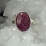 Rhodonite Ring - Size 7.75 Oval Bezel - Sterling Silver .925