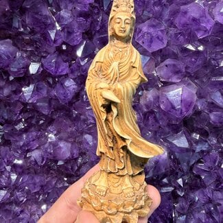Kwan Yin Statue Statuary Figurine Carving Home Decor