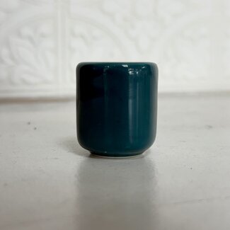 Mini Magic Ritual Candle Holder Teal Aqua 1" Ceramic - Chime Spell