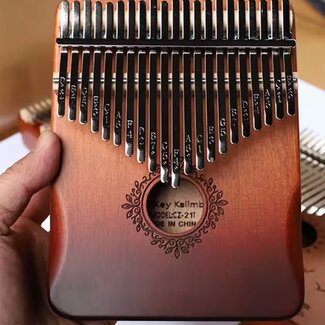 17 Key Kalimba Finger Piano (Mahogany) Maple - Hluru Musical Instrument Solid Wood (Instructions Included)