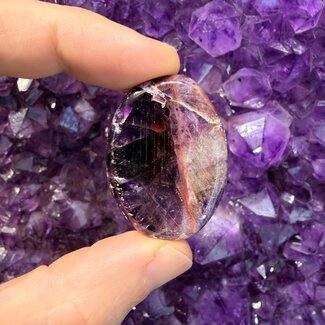 Amethyst Worry (Thumb Fidget Relaxation Pocket) Stones - Medium Oval