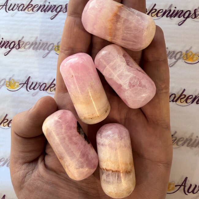 Pink Aragonite Shiva Lingam Stone