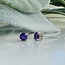 Amethyst Earrings - 4mm Stud Faceted Claw Prong Set - Sterling Silver