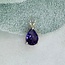 Amethyst Pendant - Teardrop Pear Faceted Claw Prong Set - Sterling Silver