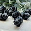 Black Obsidian Panda Bear Figurine - 2" Animal Carving Statue Figurine