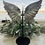 Purple Labradorite Butterfly Wings on Black Pin Stand - 12" Large Carving Specimen